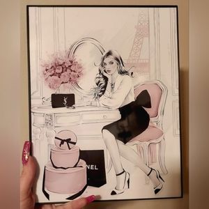 Designer inspired 8 1/2"x11" Framed Wall Art